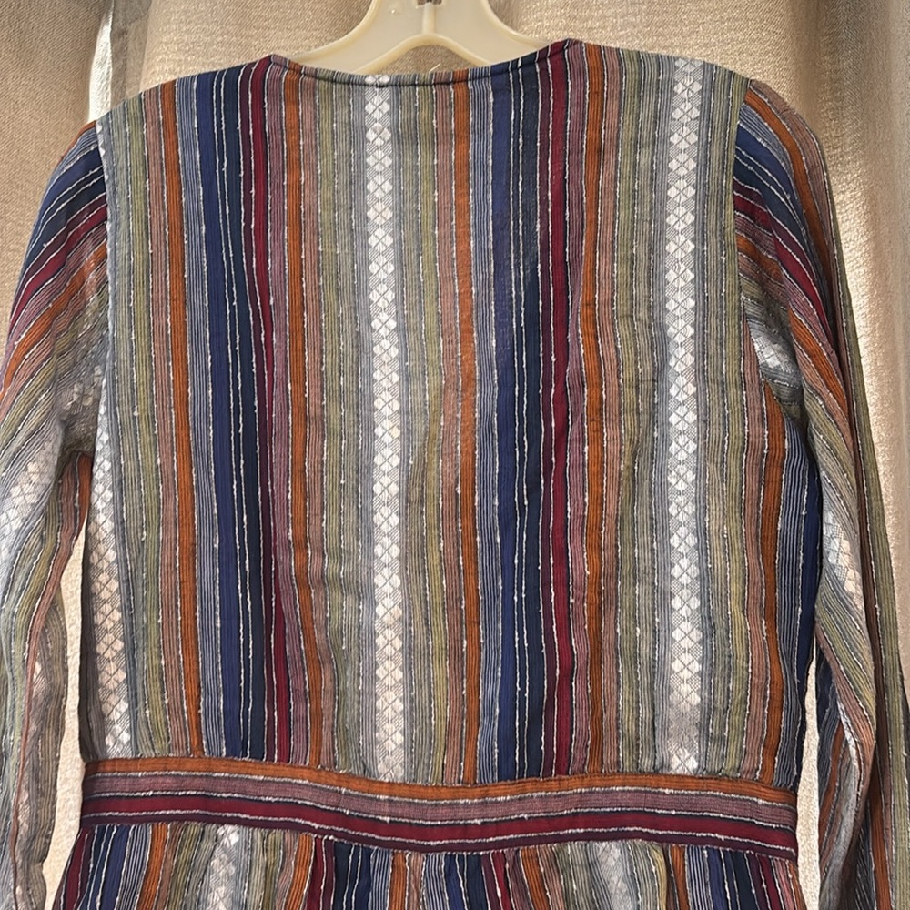 Striped Multicolor Button-Up Romper M - Picture 12 of 12